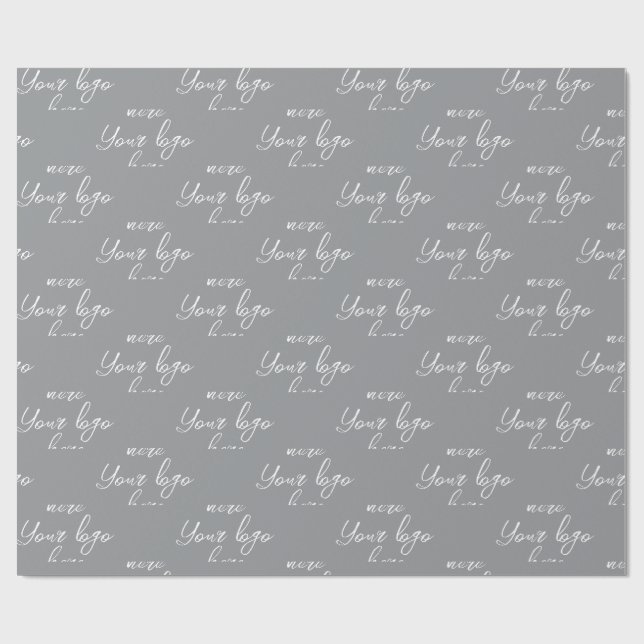 Customized Your Own Logo Stylish Modern Minimal  Wrapping Paper (Flat)