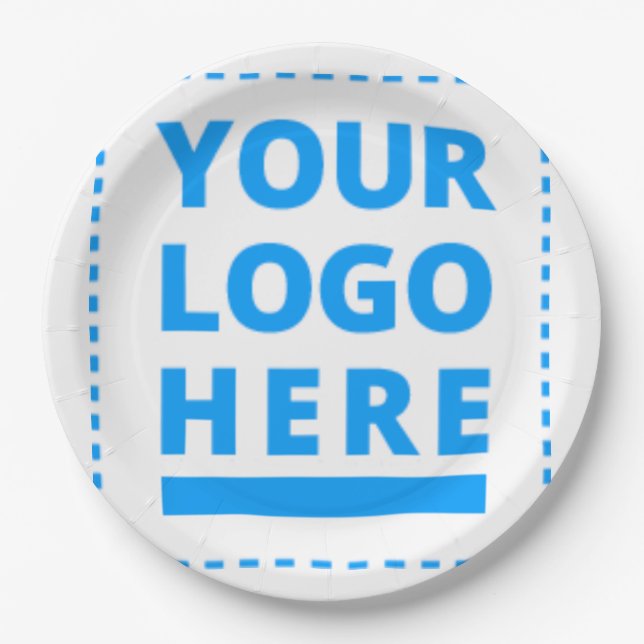 Customized Your Text or Logo Here 2 Inch Square Bu Paper Plates (Front)