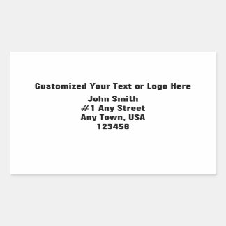 Customized Your Text or Logo Here Rectangular Sticker