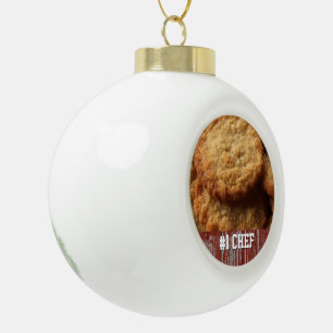 Customized Yummy Sugar Cookies Baking #1 Best Chef Ceramic Ball Christmas Ornament