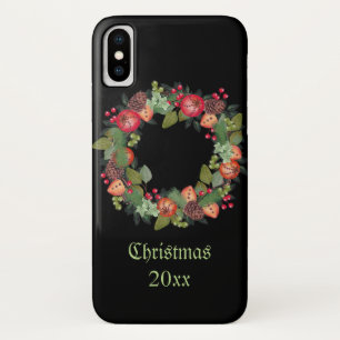 CustomizedChristmas Phone Case with Holiday Wreath