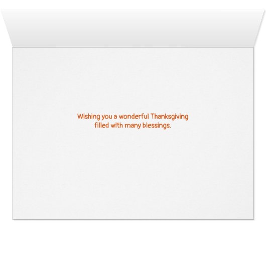 CustomizeThanksgiving Woodland Animals Card (Inside Horizontal (Bottom))