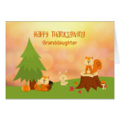 CustomizeThanksgiving Woodland Animals Card (Front Horizontal)