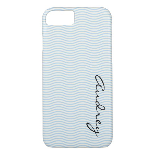 CustomName Blue Stripes iPhone 87 Case