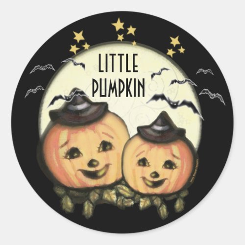 CustomVintage Halloween Pumpkin Stickers