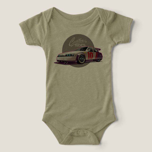 Custon fiction race car concept infant t-shirt (Design Front)