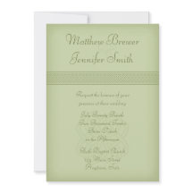 Custon Green Irish Celtic Knot Wedding Invitation