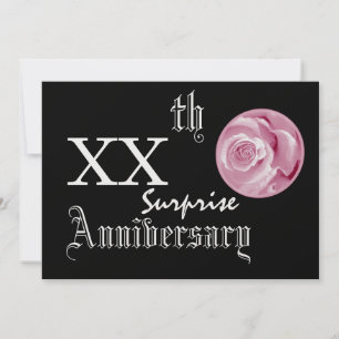 Custum Year SURPRISE Anniversary Premium Metallic Invitation