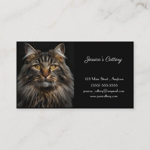 Custumizable Business Card For Cattery