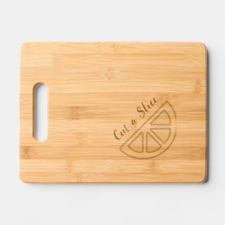 cut a slice engraved cutting board