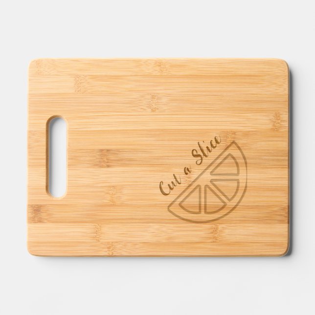cut a slice engraved cutting board (Front)