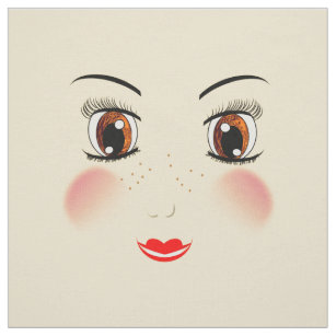 Gothic dolls faces original Big eye Girls art Sticker