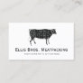 Cut Angus Beef Cow Diagram Business Card