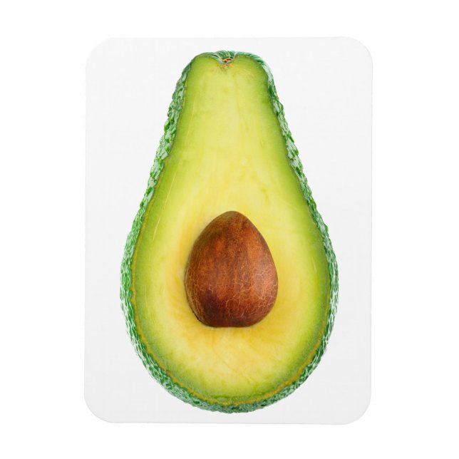 Cut avocado fruit magnet (Vertical)