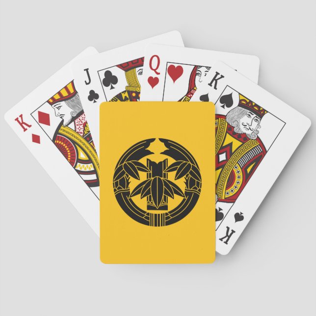 Cut bamboo in embracing bamboo leaves poker cards (Back)