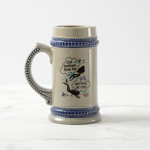 Cut bottom time for bottoms up time beer stein