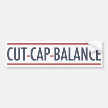 Cut Cap Balance Bumper Sticker by politix at Zazzle