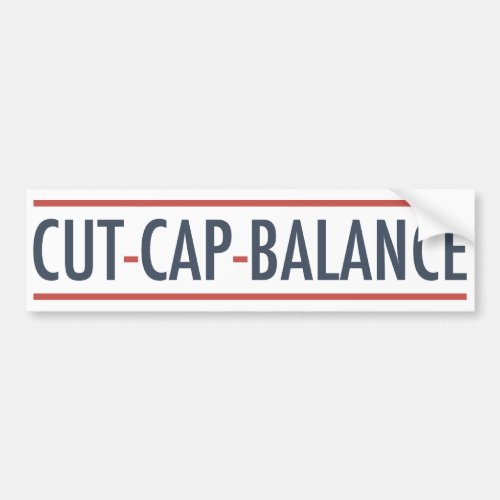 Cut Cap Balance Bumper Sticker