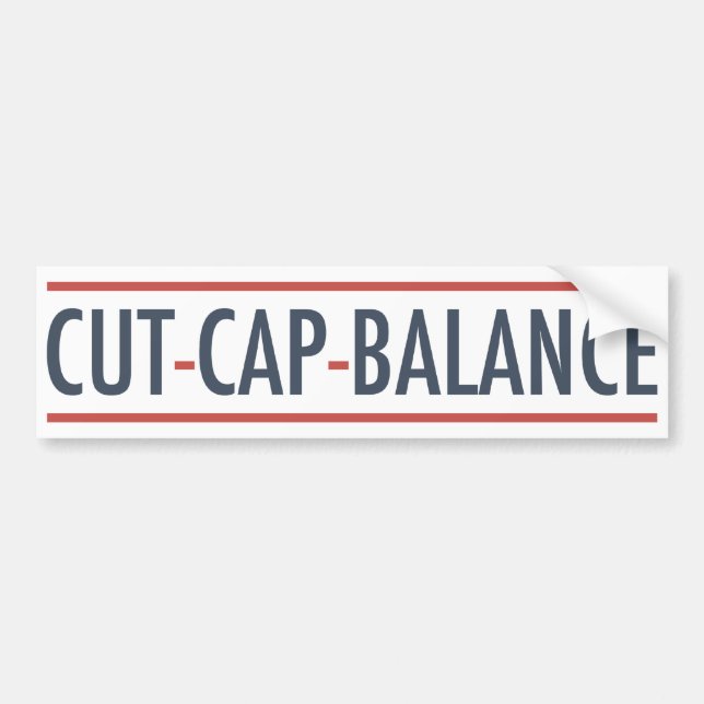 Cut Cap Balance Bumper Sticker (Front)