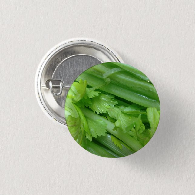 Cut Celery Stalks Button (Front & Back)