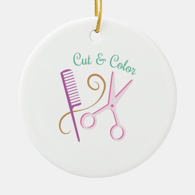 Cut & Color Ceramic Ornament (Front)