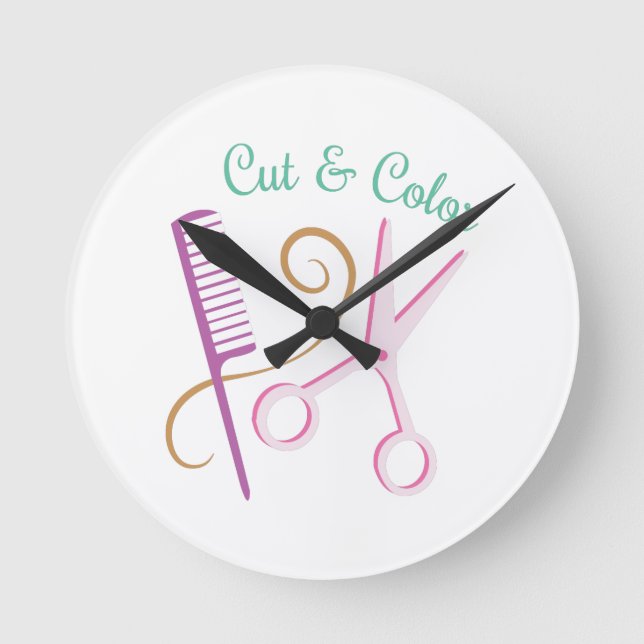 Cut & Color Round Clock (Front)