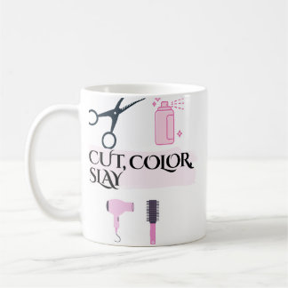 Cut Color Slay Hairstylist Coffee Mug