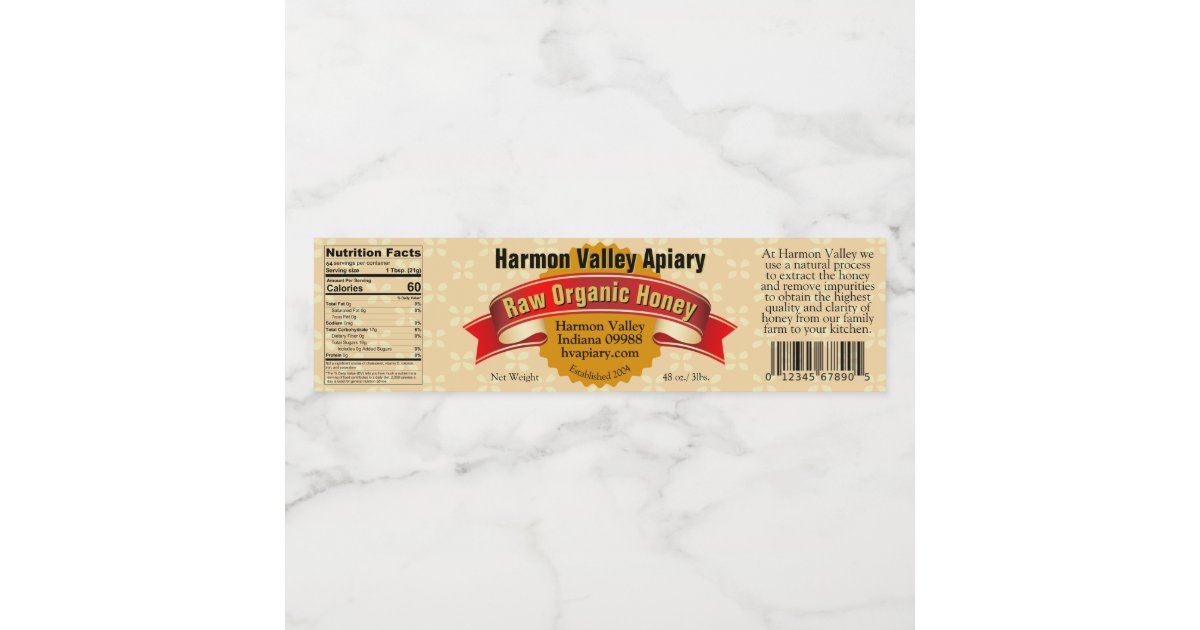 Cut Comb Honey Box Labels | Zazzle
