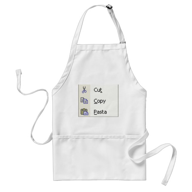 Cut Copy Pasta Adult Apron (Front)