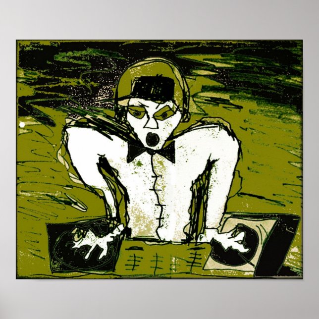 cut dj drawing graff poster (Front)