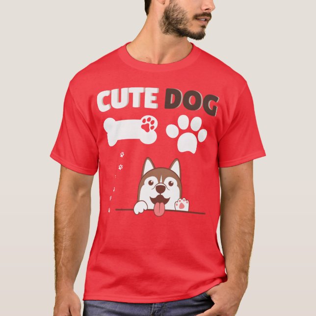 cut dog vintage retro T-Shirt (Front)