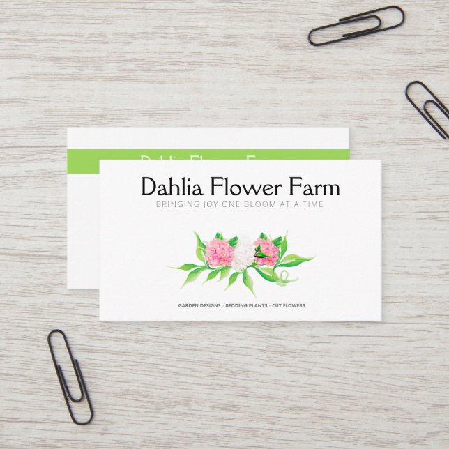 Cut Flower Farm Business Card (Front/Back In Situ)