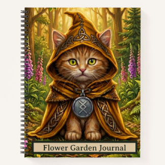 Cut Flower Garden Journal Botanical Cat Notebook