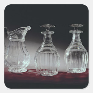 Cut glass decanters and jug, c.1840 square sticker