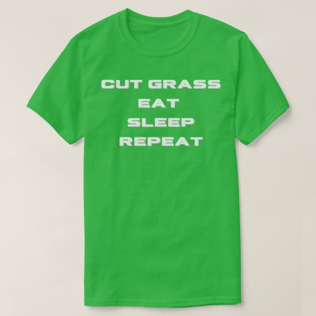 Cut Grass Eat Sleep Repeat Triblend  T-Shirt (Design Front)