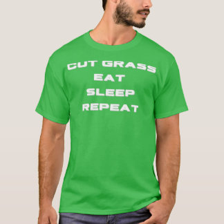 Cut Grass Eat Sleep Repeat Triblend T-Shirt