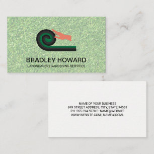 Cut Grass Rolling Out New Lawn Business Card