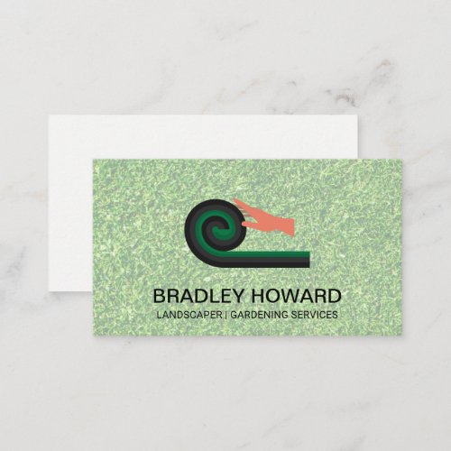 Cut Grass  Rolling Out New Lawn Business Card