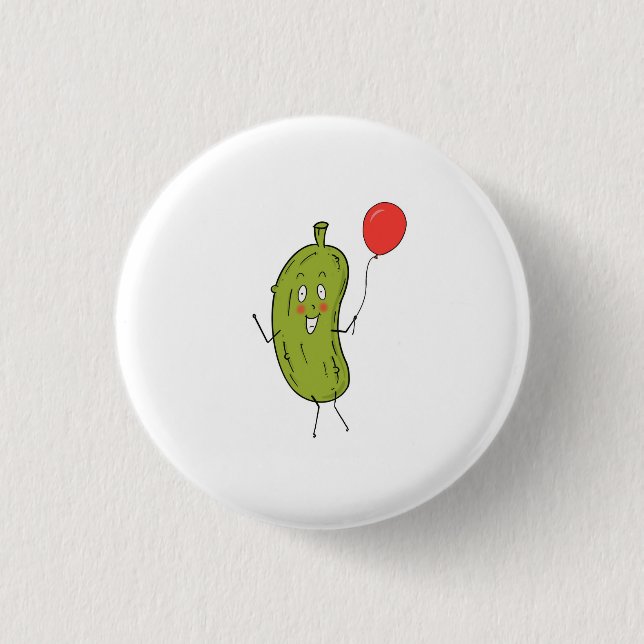 Cut green Pickle Button (Front)