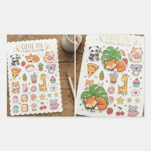 Cut kawaii chibi sticker pack sheet
