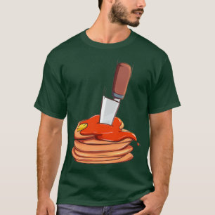 Cut Knife Pancake Halloween Cute Food Classic TShi T-Shirt