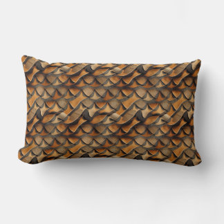 Cut Leather Lumbar Pillow