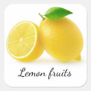 Cut lemons square sticker
