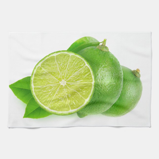 Cut limes kitchen towel (Horizontal)