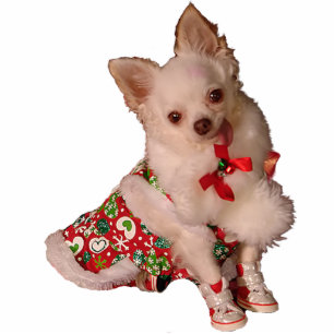 Cut Little Chihuahua Christmas Ornament Cutout