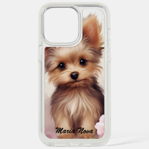 Cut Little Dog with Bow – Cute Pet Illustration iPhone 15 Pro Max Case