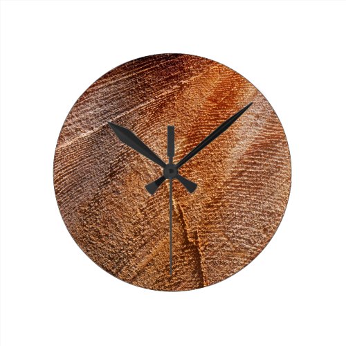 Cut Log Wood Grain Round Clock