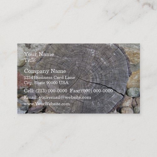 Cut Log Woodgrain background texture Business Card