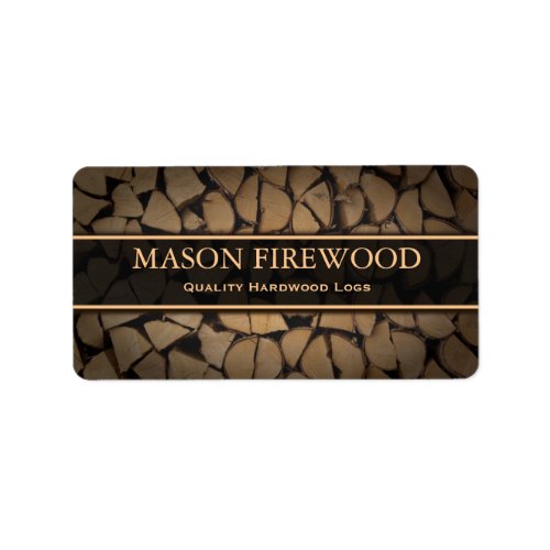Cut Logs Firewood Supply Address  Product Label