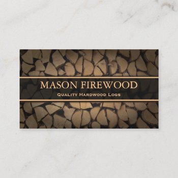 Cut Logs Firewood Supply Business Card by ImageAustralia at Zazzle